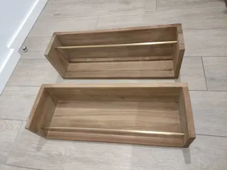 Scaffali/Porta asciugamani in legno e metallo