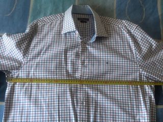 Camisa Tommy Hilfiger Fitted Blanca rayas azul roj