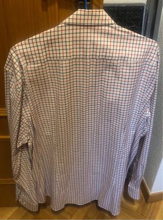 Camisa Tommy Hilfiger Fitted Blanca rayas azul roj