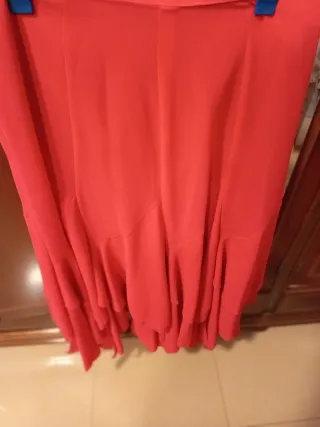 Falda larga juvenil fucsia