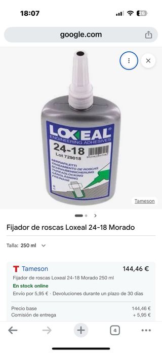 Fijador de Rosca Loxeal de 250ml