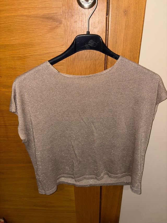 Camiseta brillos manga corta