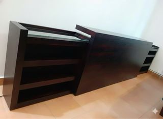 Cabecero in legno IKEA Malm con comodini estraibili