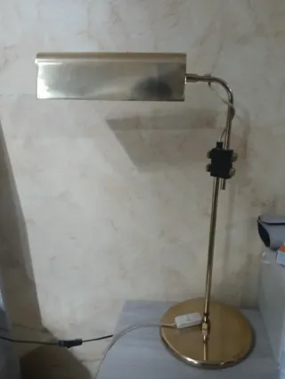 Lampada da tavolo vintage ottone