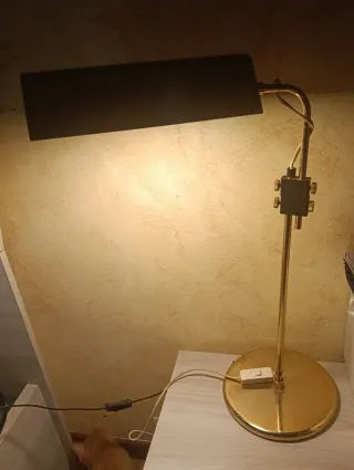 Lampada da tavolo vintage ottone