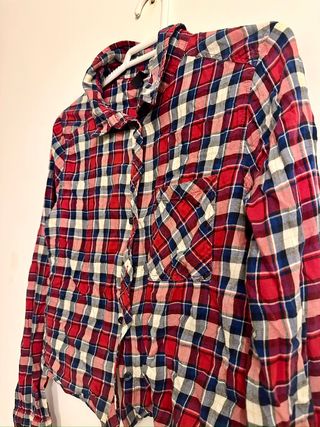 Camisa cuadros tipo leñadora HyM Talla 42