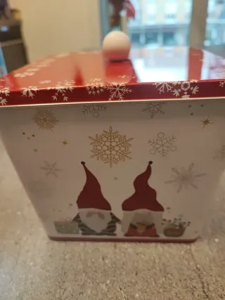 Porta biscotti Natale con gnomi