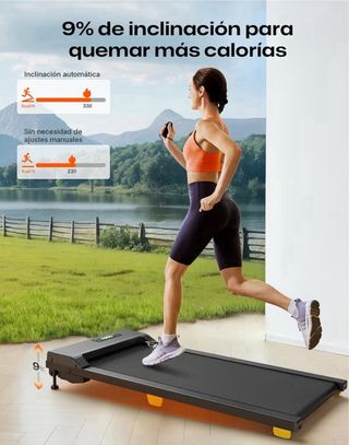 Cinta de correr portátil (con inclinación)