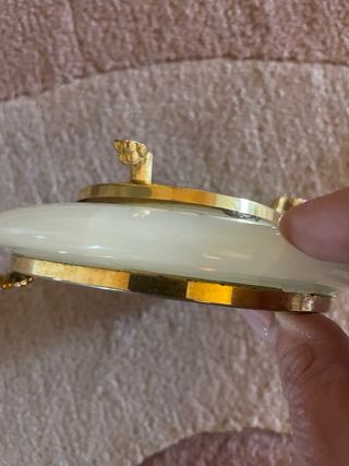 Posacenere Alabastro Anni '50 Foglia Oro