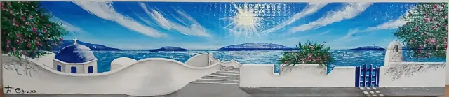 Quadro Santorini Dipinto a Mano