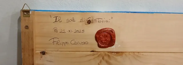 Quadro Santorini Dipinto a Mano