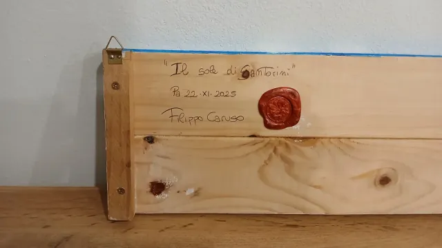 Quadro Santorini Dipinto a Mano