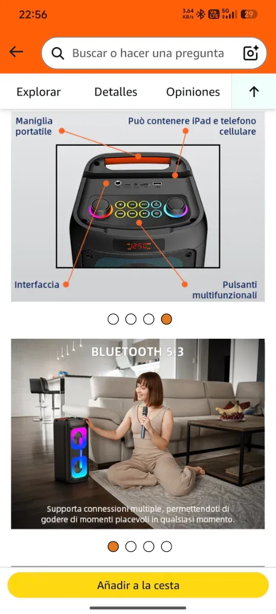 Altavoz Karaoke Gesnada Bluetooth Precintado