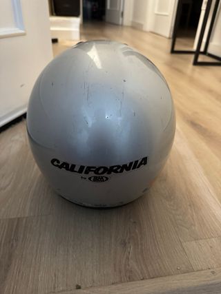 Casco Jet Moto Plata, talla S.