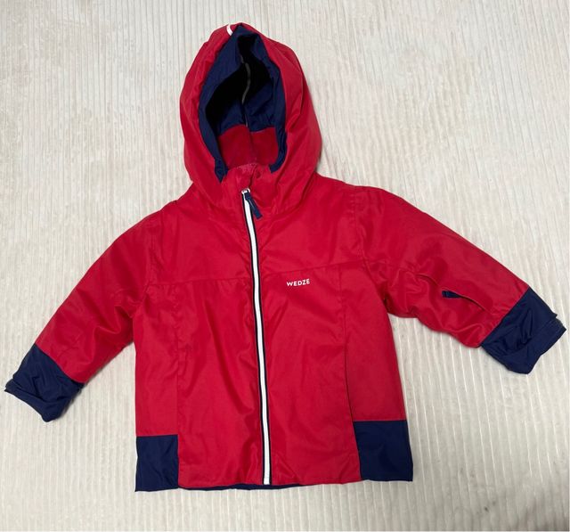 Chaqueta impermeable de nieve infantil Wedze roja