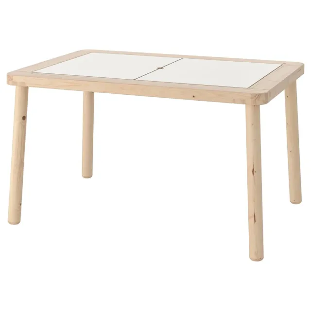 Mesa infantil madera y blanco
