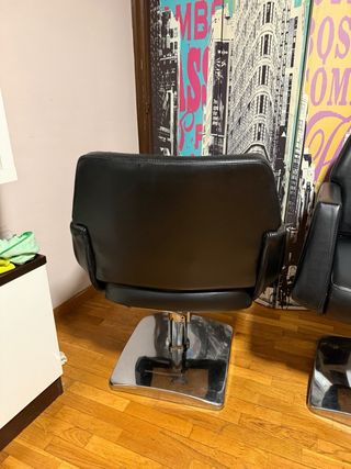 5 Sillas Peluquería/Barbería Negra