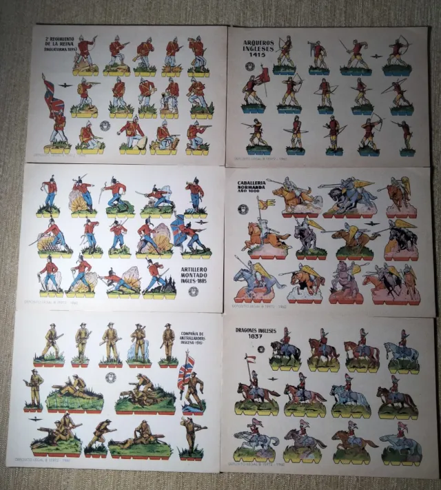 16 ANTICHE SCHEDE TAGLIABILE DEGLI ANNI '60