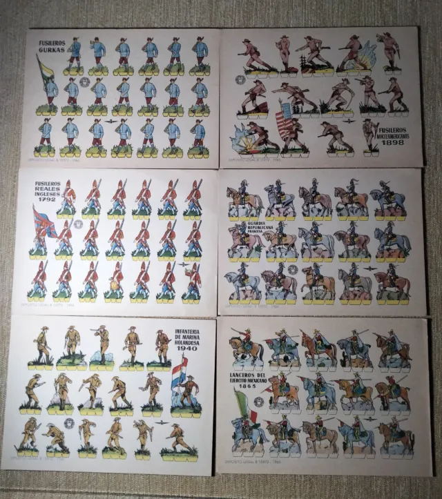 16 ANTICHE SCHEDE TAGLIABILE DEGLI ANNI '60