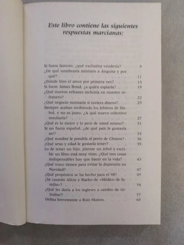 Respuestas marcianas