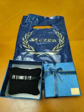 Pulsera Hombre Cuero y Acero Mezea