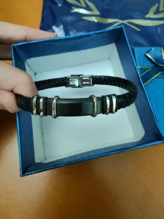 Pulsera Hombre Cuero y Acero Mezea