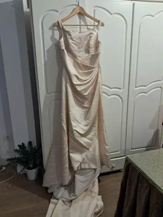 Traje de Novia Beige/Blanco