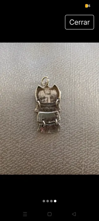 Colgante búho plata ojos azules