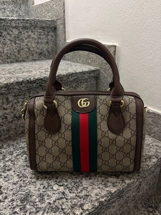 Borsa Gucci marrone e multicolore
