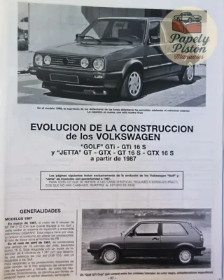 MANUAL DE TALLER VOLKSWAGEN GOLF MK2