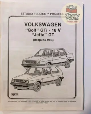 MANUAL DE TALLER VOLKSWAGEN GOLF MK2