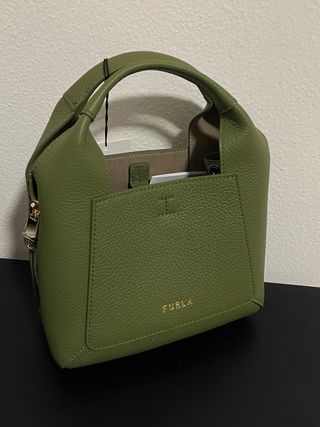 Borsa Furla verde oliva nuova con cartellino