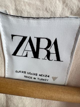 Chaleco Zara Beige/Rosa Talla XS