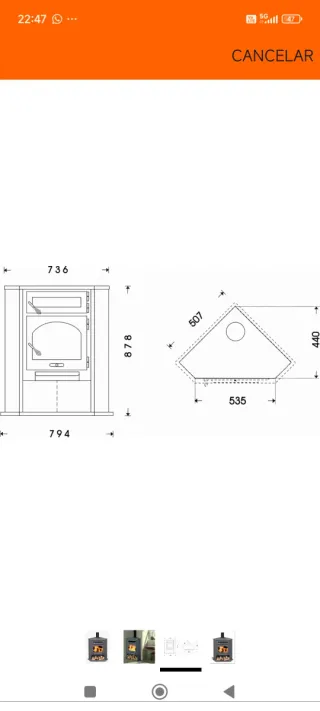 Estufa de leña Juan Panadero Negra