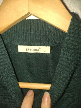 Jersey verde mujer manga larga