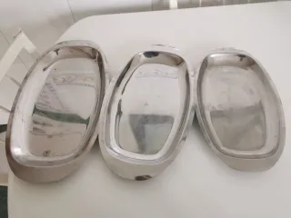 Set 3 Bandejas Acero Inoxidable