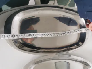 Set 3 Bandejas Acero Inoxidable