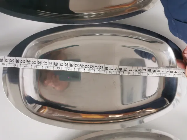 Set 3 Bandejas Acero Inoxidable