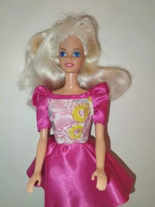 Vestito Barbie Anni '90 Stile Rosa con Fiori