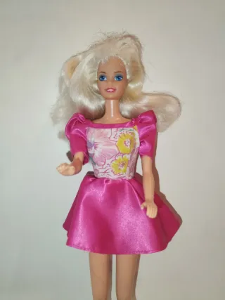 Vestito Barbie Anni '90 Stile Rosa con Fiori