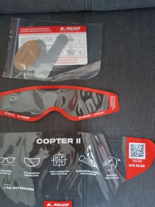 Casco Moto LS2 Negro/Rojo/blanco tipo Jet.