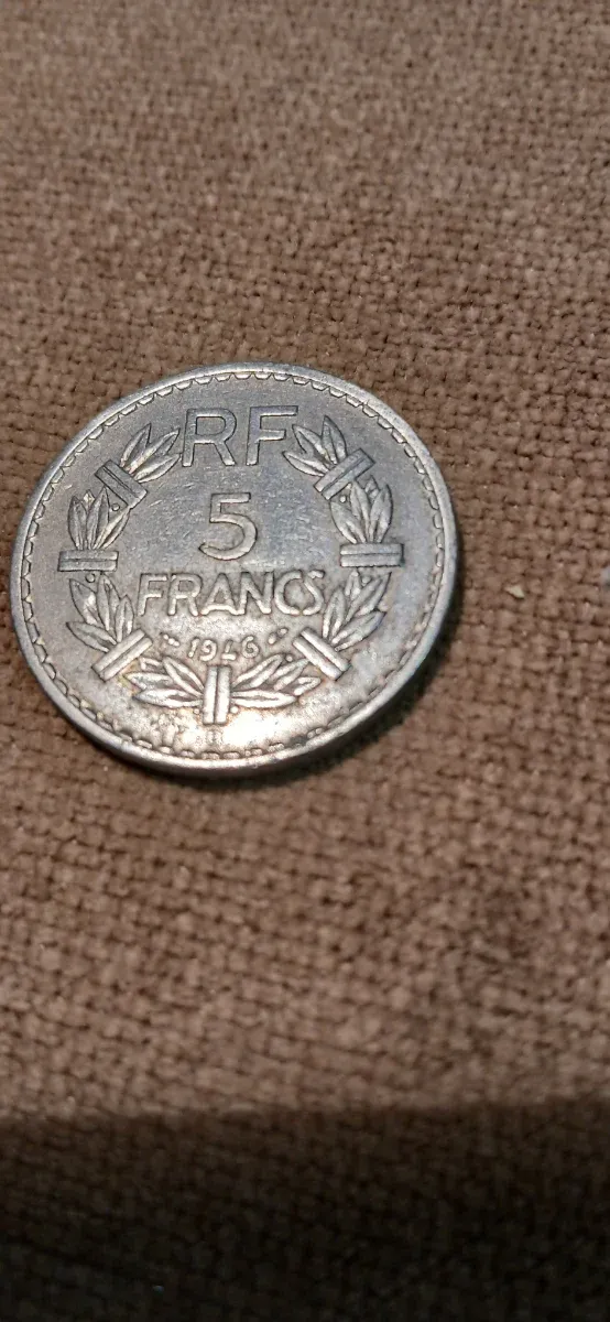 Moneta 5 Franchi Francese Anni '70