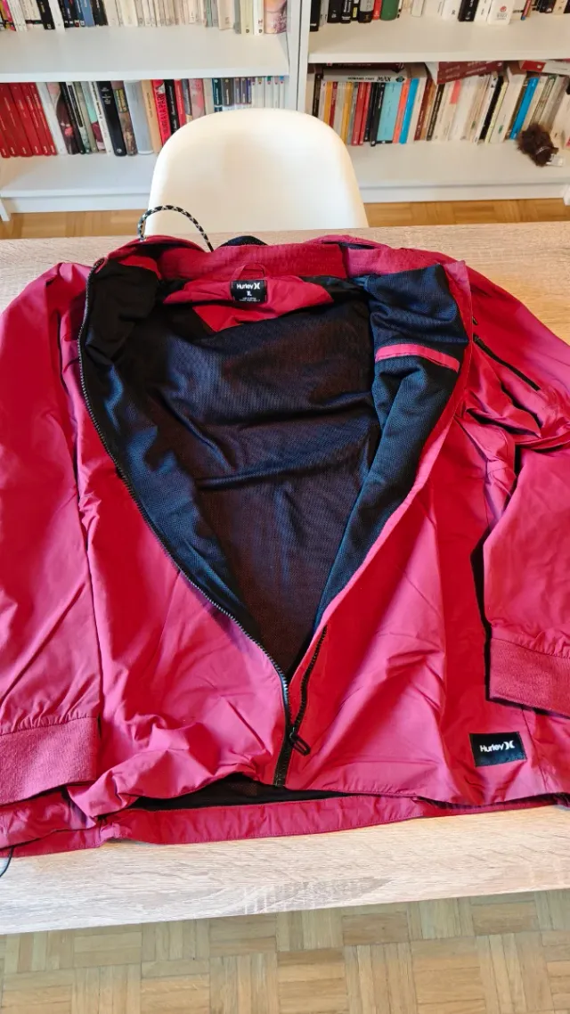 Chaqueta Cortavientos Bomber Hurley Burdeos XL