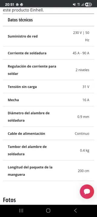 Einhell BT-FW 100 Máquina Soldar Hilo