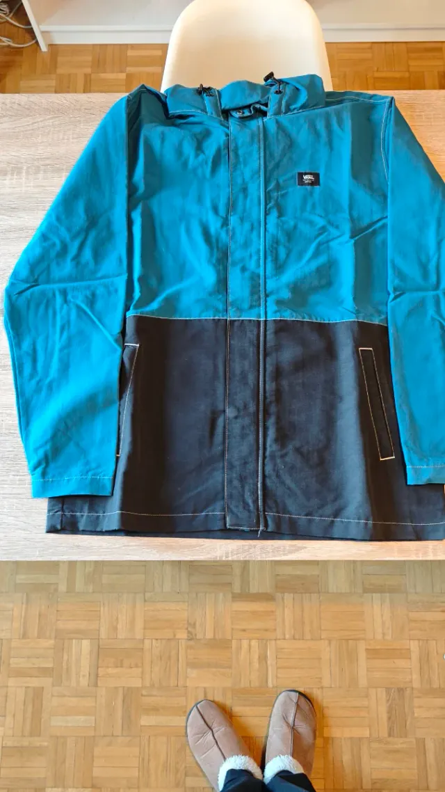 Cortavientos 3/4 Vans azul y negro