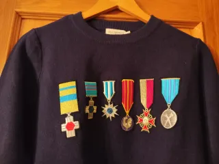 Jersey punto azul con medallas