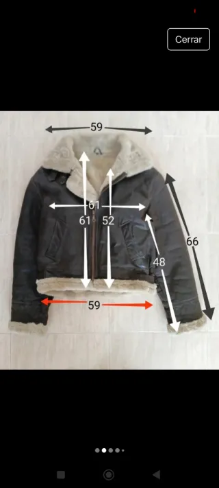 Bomber aviador piloto cuero auténtico L