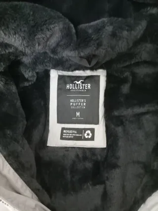 Abrigo Hollister Gris Talla M