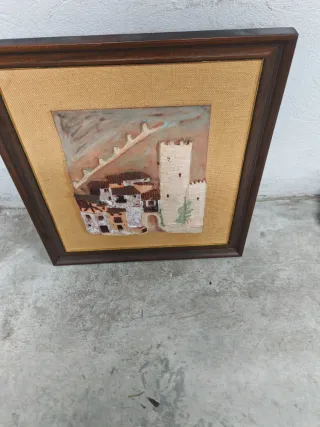 Cuadro Cerámica Pueblo Medieval