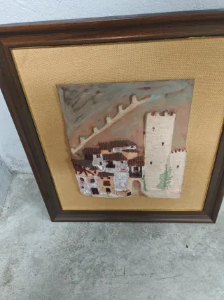 Cuadro Cerámica Pueblo Medieval